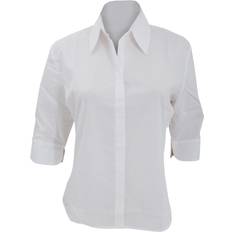 One Size Blouses Kustom Kit (16 UK, White) Ladies Continental 3/4 Length Sleeve Blouse One