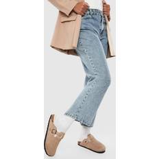 Beige - Women Clogs boohoo Fur Lined Closed Toe Clog - Beige