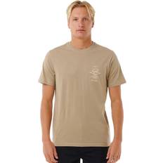 Rip Curl Search Icon Short Sleeve T-shirt Beige Mann