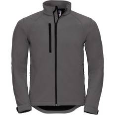 Men - Titanium Clothing (4XL, Titanium) Russell Mens Water Resistant & Windproof Softshell Jacket