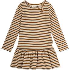 Gule Kjoler Petit Piao Kleid Rib Modal Chocolate Brown/Golden So/Dark Jahre (92) Kleider