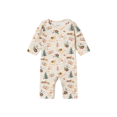 Pysjamaser Name It Baby Christmas Pajamas - Peyote Melange