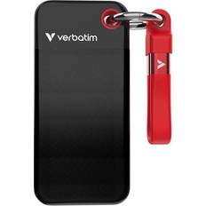 Verbatim Discos duros Verbatim Pocket SSD USB 3.2 1TB Black/Red (32192)