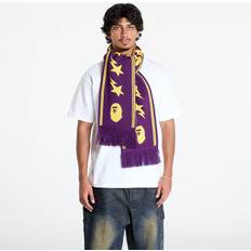 A Bathing Ape Jacquard Bape Logo Long Scarf - Purple