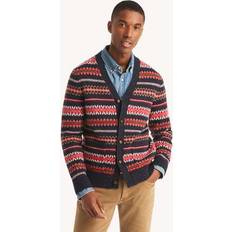 Cotton - Men Cardigans Nautica Men's Fair Isle Cardigan Navy