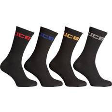 JCB 4Pk Men'S Crew Socks Black