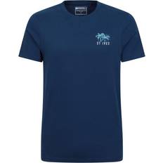 Clothing Mountain warehouse Mens St Ives Printed Organic T-Shirt (Navy)