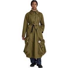 Multicoloured Coats G-Star Raw Womens Raw E Para 2 In 1 Trench - Green Cotton