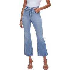 Silk Jeans Good American Women's Soft-Tech Legs Cropped Mini Bootcut Jeans Indigo 26.5