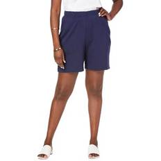 Jessica London Shorts Jessica London Plus Women's Soft Ease Knit Shorts in Navy (Size S)