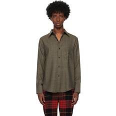 Flannel Shirts - Purple DESOTO Ernest W. Baker Brown Check Classic Shirt Brown Check