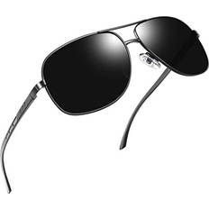 Joopin Rectangle Sunglasses - Gun Black