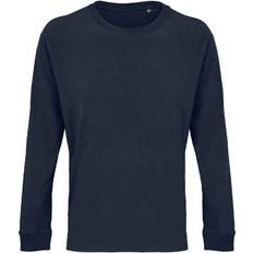 (2XL, French Navy) Unisex Adult Pioneer Organic Cotton Long-Sleeved T-Shirt Blue