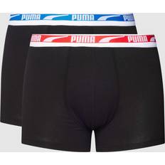 Puma Rood Herenondergoed Puma Multi Logo Boxershorts Set van 2 - Zwart