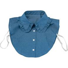 Square Blouses Miles Kimball Chambray Ruffle Collar Blouse Dicky