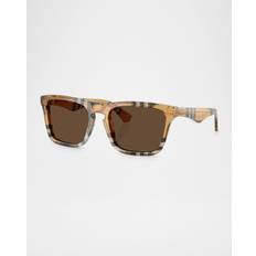 Burberry Herr Solglasögon Burberry Sonnenbrillen Be4434 Uomo Squadrata Marrone