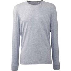 (XXL, Grey) Mens Marl Long-Sleeved T-Shirt
