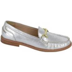 Argent - Femme Mocassins Cipriata Nicolosa Leather Saddle Loafers Silver