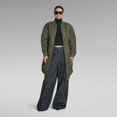 Bomberjackor - Dam - Gröna Long Bomber Jacket Green Women