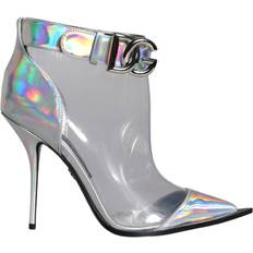 Dame - Sølv Ankelstøvler Dolce & Gabbana Silver Iridescent PVC Pointed Short Boots Shoes EU36/US5.5