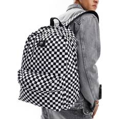 Vans old skool check backpack in black and white-Multi