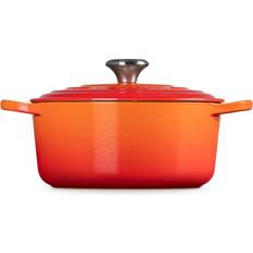 Le creuset rund Le Creuset Volcanic Signature Cast Iron Round med låg 24cm