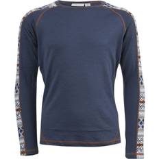 Name It Bleu Couches de base Name It Willto Wool Ls Top Blue, Unisex, Tøj, basislag, Blå 122/128