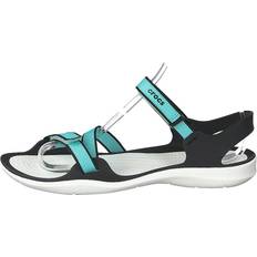 Crocs Swiftwater Webbing Sandal W Pool/White, Female, Sko, Sandaler og Hjemmesko, sandaler, Turkis