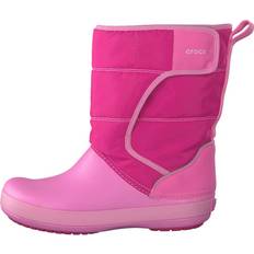 Crocs 26 Winterschuhe Crocs Lodgpoint Snowboot Kids Candy Pink/party Pink, Unisex, Sko, Boots, vinterstøvler, Lyserød