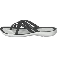 Crocs Swiftwater Webbing Flip W Black/white, Female, Sko, Sandaler og Hjemmesko, Klipklapper, Grå