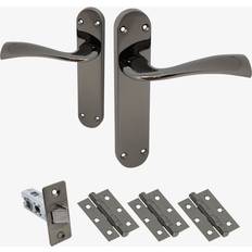 IH-LEASCI.BNP.FIREDOOR Fire Door Handle Set - Black Nickel
