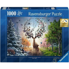 Legpuzzels Ravensburger Puzzle The magical deer and the four seasons 1000p