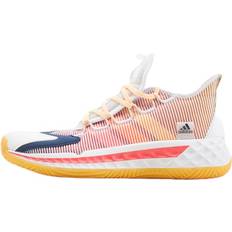 adidas Pro Boost Low Shoes Cloud White Solar Gold Signal Orange, Male, Sko, Træningssko, sportssko, Basketball, Orange/Hvid, 2/3