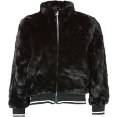 Name It Manette Faux Fur Bomber Jacket Black, Unisex, Tøj, jakker, Sort, 146