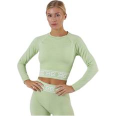 Saumaton Topit Better Bodies Rib Seamless Hoodie - LS Green