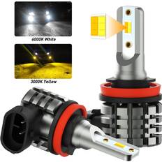 Aihontai H11 Led White Car Light and Yellow Fog Bulb