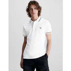 Élasthanne/Lycra/Spandex Polos Calvin Klein Jeans Slim Polo Shirt White