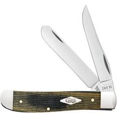 Handverktyg Case Cutlery Smooth Black Green Natural Can Fickkniv