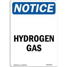 Office Supplies SignMission OSHA Notice Sign 12 x 18 in - Hydrogen Gas