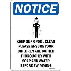 Office Supplies SignMission OSHA Notice Sign 7 x 10 in - Keep Our Pool Clean