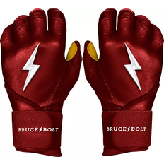 Baseball Bruce Bolt Adult Long Cuff Gold Palm Batting Gloves