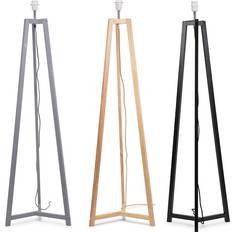 Wood Floor Lamps ValueLights Lottie Wooden Free Standing Tripod - Natural Floor Lamp