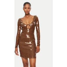 Bardot Verona Sequin Mini Dress Brown