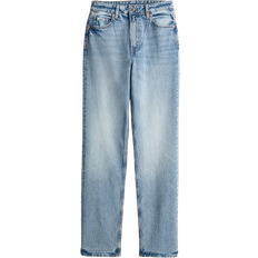 H&M Hosen & Shorts H&M Slim Straight High Jeans - Helles Denimblau