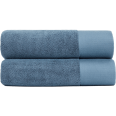 Bomullsfrotté - Enfärgade Badlakan Juniper 583363-01 Badlakan Blå (140x70cm)