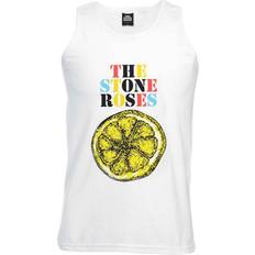 Unisex Tank Tops (S, White) The Stone Roses Lemon Multicolour Vest Top