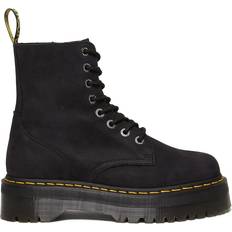 Grey - Unisex Lace Boots Dr. Martens Jadon III Leather Nubuck Lace Up Boots - Charcoal Grey