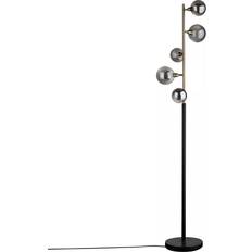 John Lewis Huxley - Smoke/Antique Brass Floor Lamp