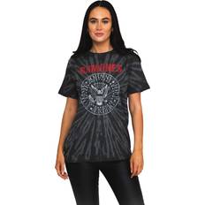 Clothing (M, Black) Ramones Presidential Seal Dip Dye T Shirt