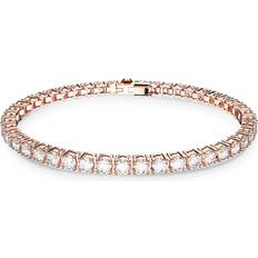 Swarovski Rose Gold Bracelets Swarovski Matrix Tennis Bracelet in Rose Gold Tone